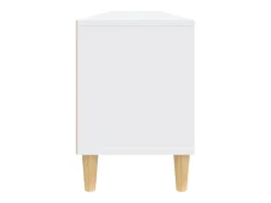 Mueble de TV madera contrachapada blanco 150x30x44,5 cm