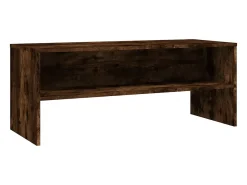 Mueble de TV madera contrachapada roble ahumado 100x40x40 cm ES56626