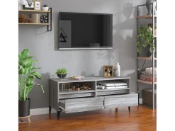 Mueble de TV madera contrachapada gris Sonoma 100x34,5x44,5 cm