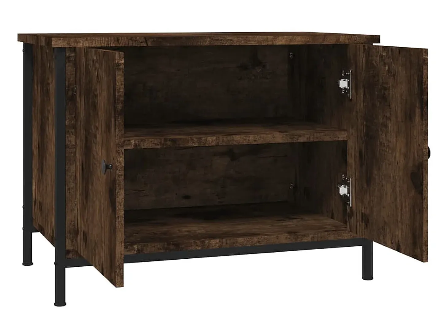 Mueble de TV madera contrachapada roble ahumado 60x35x45 cm