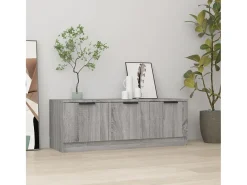 Mueble de TV madera contrachapada gris Sonoma 102x35x36,5 cm