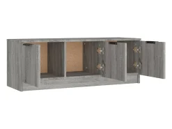 Mueble de TV madera contrachapada gris Sonoma 102x35x36,5 cm