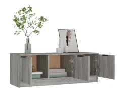 Mueble de TV madera contrachapada gris Sonoma 102x35x36,5 cm