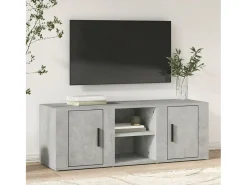 Mueble de TV madera contrachapada gris hormigón 100x31,5x35 cm