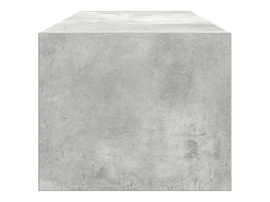 Mueble de TV madera contrachapada gris hormigón 100x31x25,5 cm
