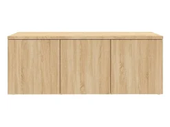 Mueble de TV madera contrachapada color roble 80x34x30 cm