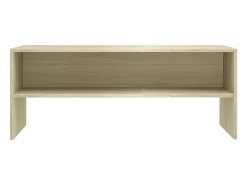Mueble de TV madera contrachapada color roble 100x40x40cm ES463571