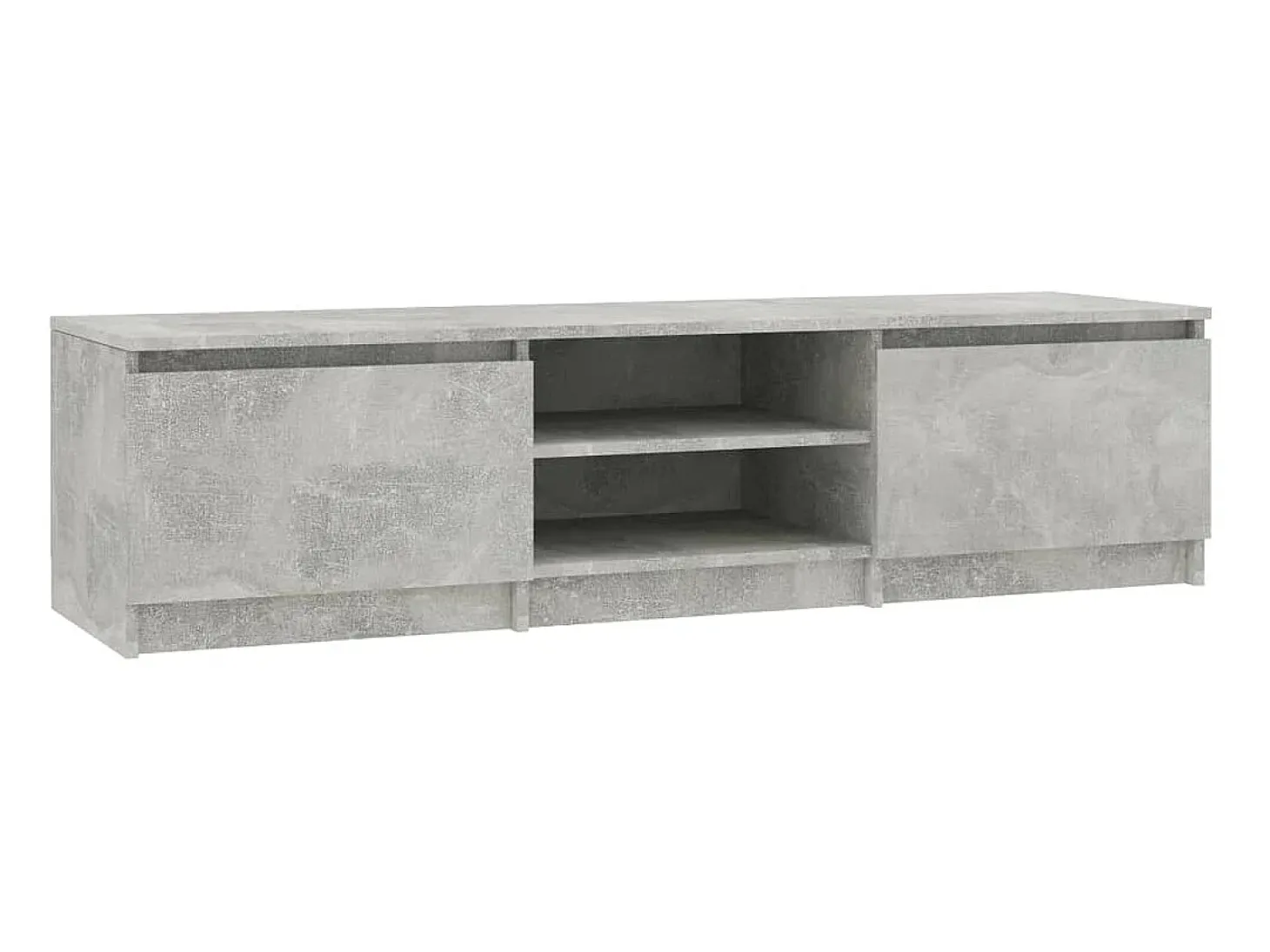 Mueble de TV madera contrachapada gris hormigón 140x40x35,5 cm ES21271