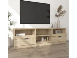 Mueble de TV madera contrachapada roble Sonoma 150x33,5x45 cm