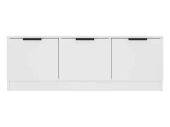 Mueble de TV madera contrachapada blanco 102x35x36,5 cm