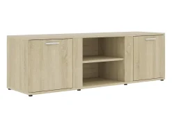 Mueble de TV madera contrachapada color roble 120x34x37 cm ES72751