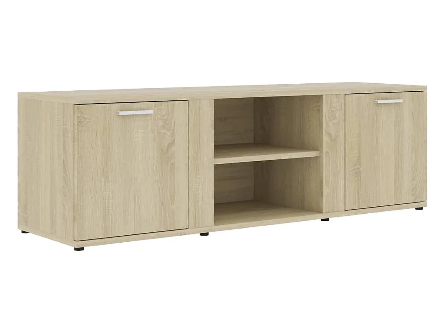 Mueble de TV madera contrachapada color roble 120x34x37 cm ES72751