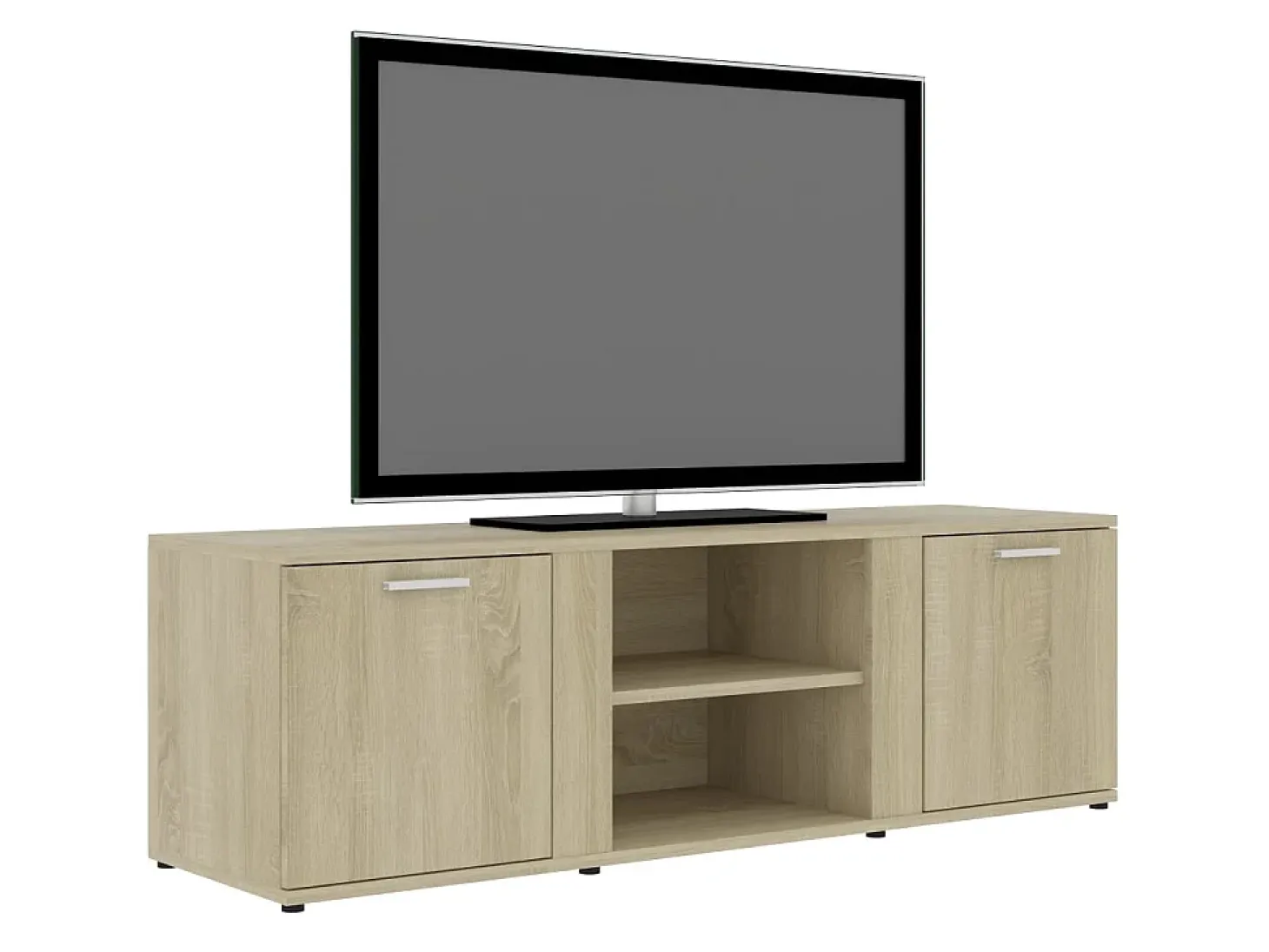 Mueble de TV madera contrachapada color roble 120x34x37 cm ES72751