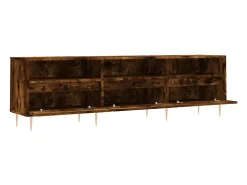 Mueble de TV madera contrachapada roble ahumado 150x30x44,5 cm