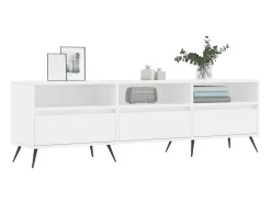 Mueble de TV madera contrachapada blanco 150x30x44,5 cm ES29066