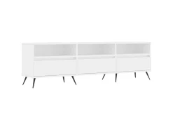 Mueble de TV madera contrachapada blanco 150x30x44,5 cm ES29066