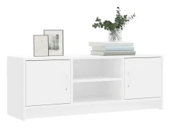Mueble de TV madera de ingeniería blanco 102x30x37,5 cm
