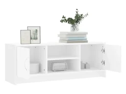 Mueble de TV madera de ingeniería blanco 102x30x37,5 cm