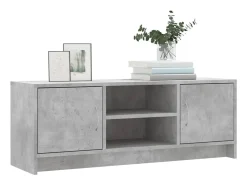Mueble de TV madera de ingeniería gris hormigón 102x30x37,5 cm