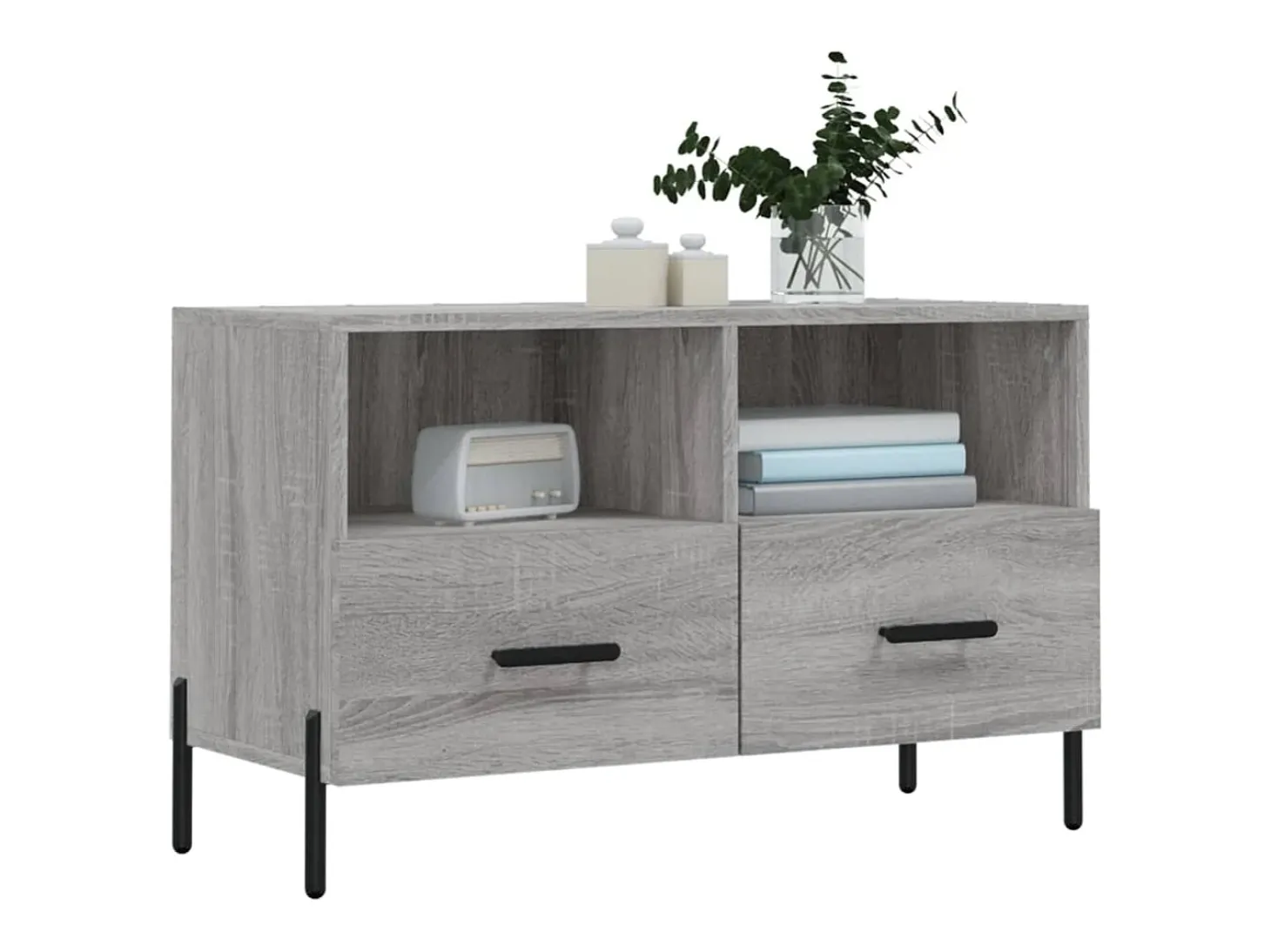 Mueble de TV madera de ingeniería gris Sonoma 80x36x50 cm