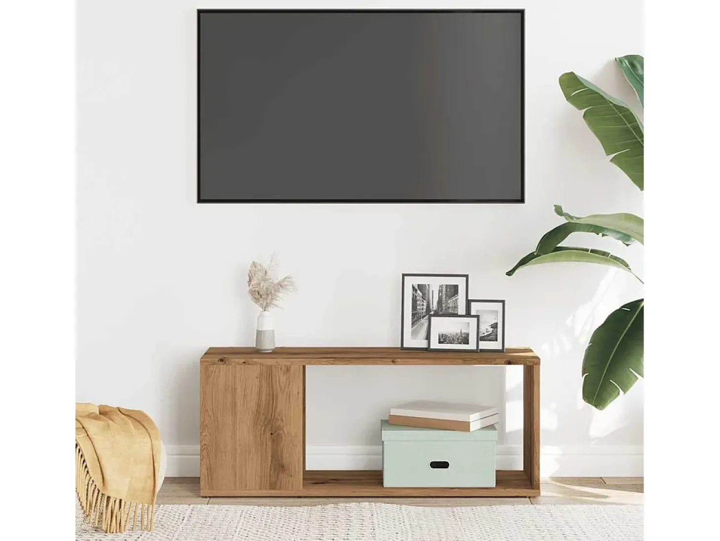 Mueble de TV madera de ingeniería roble artisan 80x24x32 cm