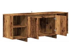 Mueble de TV madera de ingeniería envejecida 130x35x50 cm