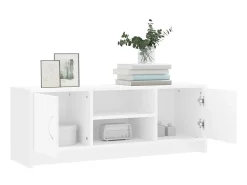 Mueble de TV madera de ingeniería blanco 102x30x37,5 cm ES41677