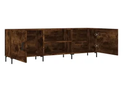 Mueble de TV madera de ingeniería roble ahumado 150x30x50 cm