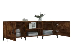 Mueble de TV madera de ingeniería roble ahumado 150x30x50 cm