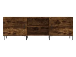 Mueble de TV madera de ingeniería roble ahumado 150x30x50 cm
