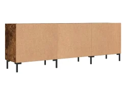 Mueble de TV madera de ingeniería roble ahumado 150x30x50 cm