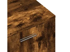 Mueble de TV madera de ingeniería roble ahumado 120x34x37 cm