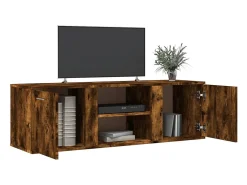 Mueble de TV madera de ingeniería roble ahumado 120x34x37 cm