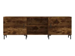 Mueble de TV madera de ingeniería roble ahumado 150x30x50 cm ES45061