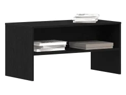 Mueble de TV madera de ingeniería roble negro 80x40x40 cm