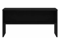 Mueble de TV madera de ingeniería roble negro 80x40x40 cm