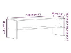 Mueble de TV madera de ingeniería negro roble 120x40x40cm