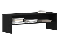 Mueble de TV madera de ingeniería negro roble 120x40x40cm