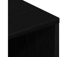 Mueble de TV madera de ingeniería negro roble 120x40x40cm