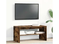 Mueble de TV madera de ingeniería roble ahumado 80x40x40 cm