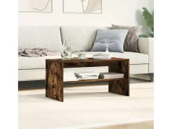 Mueble de TV madera de ingeniería roble ahumado 80x40x40 cm