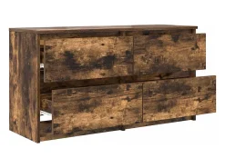 Mueble de TV madera de ingeniería roble ahumado 100x35x54 cm