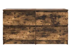 Mueble de TV madera de ingeniería roble ahumado 100x35x54 cm
