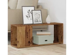 Mueble de TV madera de ingeniería envejecida 80x24x32 cm