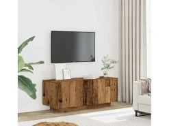 Mueble de TV madera de ingeniería envejecida 100x35x40 cm