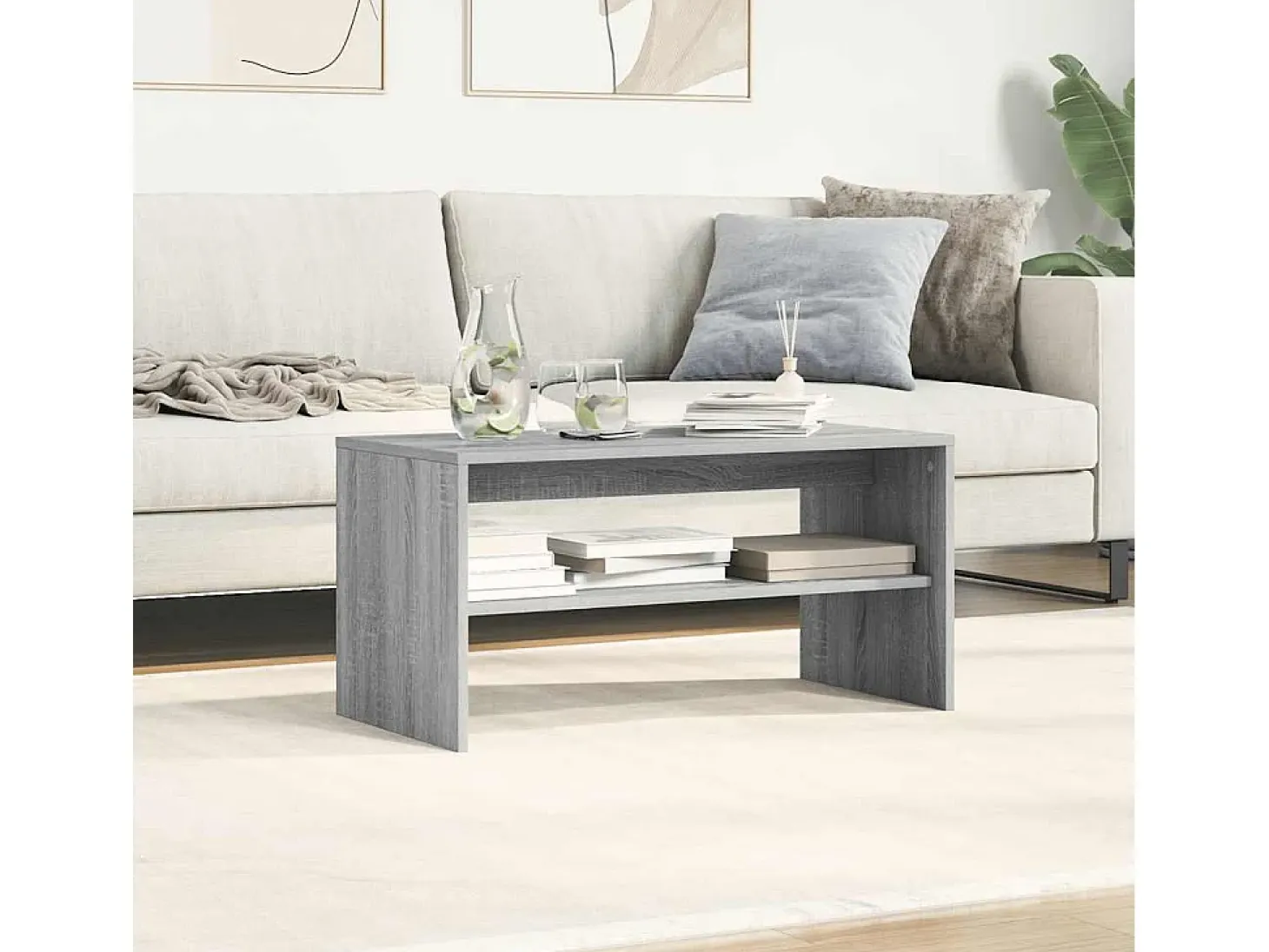 Mueble de TV madera de ingeniería gris Sonoma 80x40x40 cm