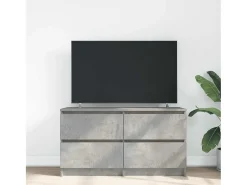 Mueble de TV madera de ingeniería gris hormigón 100x35x54 cm