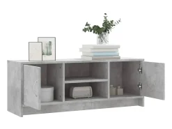 Mueble de TV madera de ingeniería gris hormigón 102x30x37,5 cm ES23234