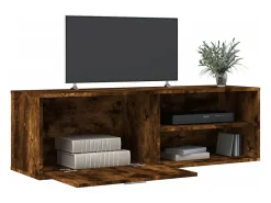 Mueble de TV madera de ingeniería roble ahumado 120x34x37 cm