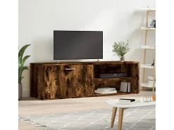 Mueble de TV madera de ingeniería roble ahumado 120x34x37 cm
